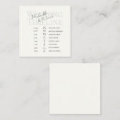 Elegant Ivory Bold Script Wedding Timeline Program ノートカード (正面/裏面)