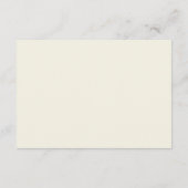 Elegant Ivory Classic Wedding Details エンクロージャーカード (裏面)