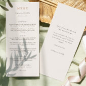 Elegant Ivory Copper Script Double Side Wedding  メニュー