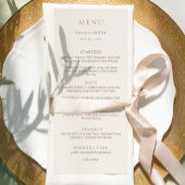 Elegant Ivory Copper Script Double Side Wedding  メニュー