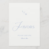 Elegant ivory “Favors” sign  招待状 (正面)