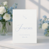 Elegant ivory “Favors” sign  招待状