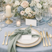 Elegant Ivory Floral Wedding Attire Card 招待状