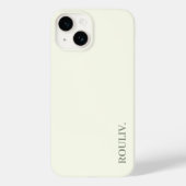 Elegant Ivory Forest Green Minimalist ROULIV Case-Mate iPhoneケース (裏面)