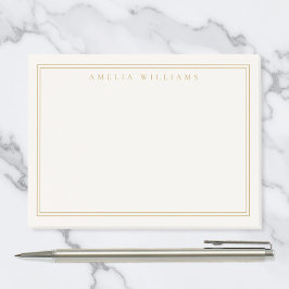 Elegant Ivory Gold Minimalist Two Border ポストイット