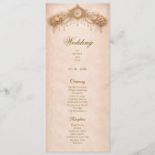 Elegant Ivory Gothic Halloween Wedding Program メニュー (正面)