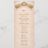 Elegant Ivory Gothic Halloween Wedding Program メニュー (裏面)