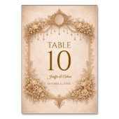 Elegant Ivory Gothic Wedding Table number テーブルナンバー (裏面)