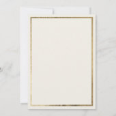 Elegant ivory green gold foliage Rehearsal Dinner 招待状 (裏面)