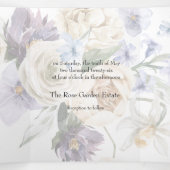 Elegant Ivory Lavender Floral Tri-Fold Invitation 三つ折り招待状 (内部中)