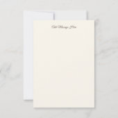 Elegant Ivory Magnolia Wedding Thank You Card サンキューカード (裏面)