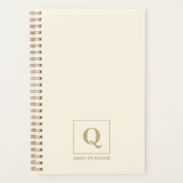 Elegant Ivory monogram Planner | Custom Gift プランナー手帳