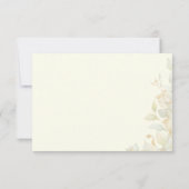 Elegant Ivory Nature Inspired Response Card 出欠カード (裏面)