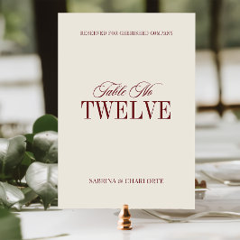 Elegant Ivory Old Money Wedding Table Number テーブルナンバー