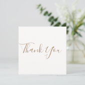 Elegant Ivory Photo Wedding Thank You Card サンキューカード (スタンド正面)