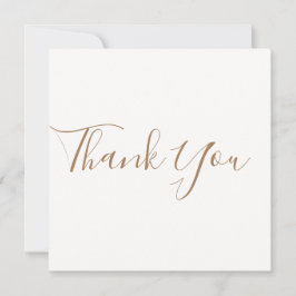 Elegant Ivory Photo Wedding Thank You Card サンキューカード