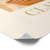 Elegant Ivory Rehearsal Dinner Photo Wedding ポスター (角)