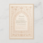 elegant Ivory Rose Gold Arabic arch Wedding エンクロージャーカード (正面)