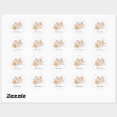 Elegant Ivory roses customizable ラウンドシール (シート)
