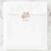 Elegant Ivory roses customizable ラウンドシール (バッグ)