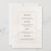 Elegant Ivory Roses Wedding Invitation 招待状 (裏面)