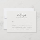 Elegant ivory satin rsvp with meal choices (正面)