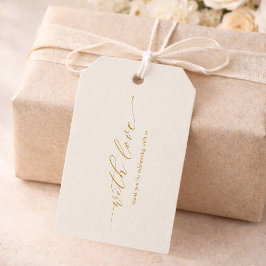 Elegant Ivory Thank You Gift Tag ギフトタグ