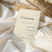 Elegant Ivory The Night Before Rehearsal Dinner 招待状
