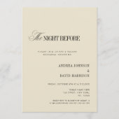 Elegant Ivory The Night Before Rehearsal Dinner 招待状 (正面)