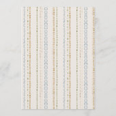 Elegant Ivory Wedding Invitation with Pattern Back 招待状 (裏面)