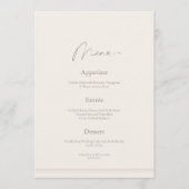 Elegant Ivory Wedding Menu with Thank You Card  招待状 (正面)