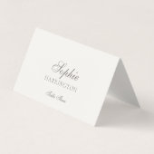 Elegant Ivory Wedding Place Card  (正面)