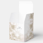 Elegant Ivory White Flowers Favor Box フェイバーボックス (オープン)