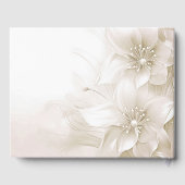 Elegant Ivory White Flowers Guest Book ゲストブック (裏面)