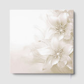 Elegant Ivory White Flowers Guest Book ゲストブック (裏面)