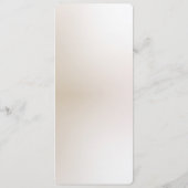 Elegant Ivory White Flowers Wedding Menu メニュー (裏面)