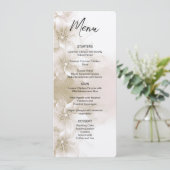 Elegant Ivory White Flowers Wedding Menu メニュー (スタンド正面)