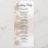 Elegant Ivory White Flowers Wedding Program プログラム (裏面)