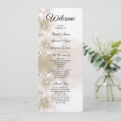Elegant Ivory White Flowers Wedding Program プログラム (スタンド正面)