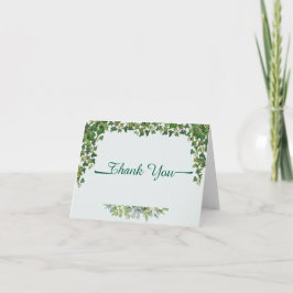 Elegant Ivy Greenery Botanical Wedding Table Numbe サンキューカード