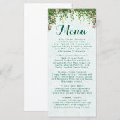 Elegant Ivy Greenery Botanical Wedding Table Numbe メニュー (正面/裏面)