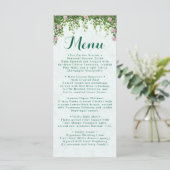 Elegant Ivy Greenery Botanical Wedding Table Numbe メニュー (スタンド正面)