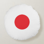 Elegant Japan Flag Inspired Minimal ラウンドクッション (裏面)