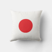 Elegant Japan Flag Inspired Minimal Throw Pillow クッション (裏面)
