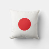 Elegant Japan Flag Inspired Minimal Throw Pillow クッション (正面)