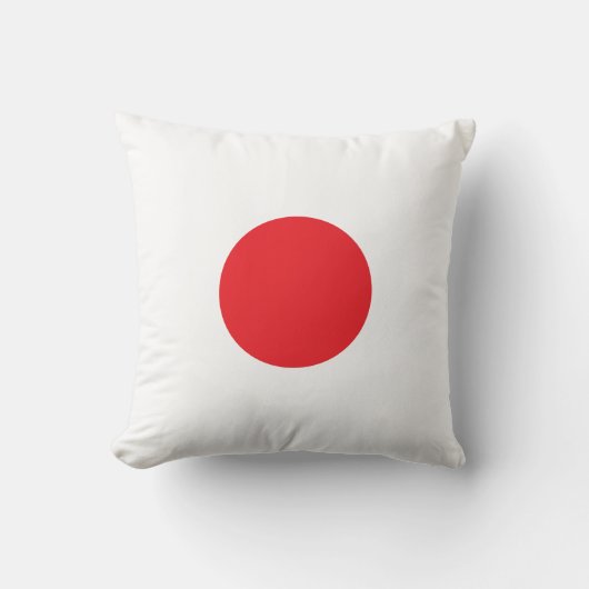 Elegant Japan Flag Inspired Minimal Throw Pillow クッション (正面)
