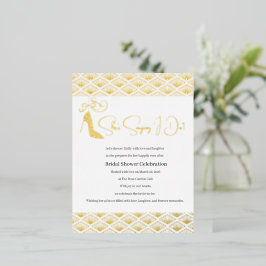 Elegant Japanese Bridal Shower 箔招待状ポストカード