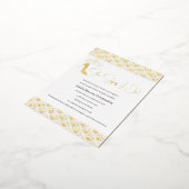 Elegant Japanese Bridal Shower 箔招待状ポストカード (回転した状態)