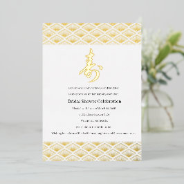Elegant Japanese Bridal Shower 箔招待状