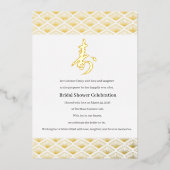 Elegant Japanese Bridal Shower 箔招待状 (正面)